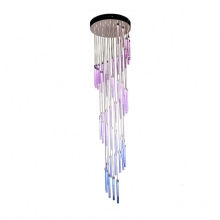 Ring Lighting Lobby Project Branches Restaurant Round Purple Hotel Modern Glass Led Ceiling Chandelier